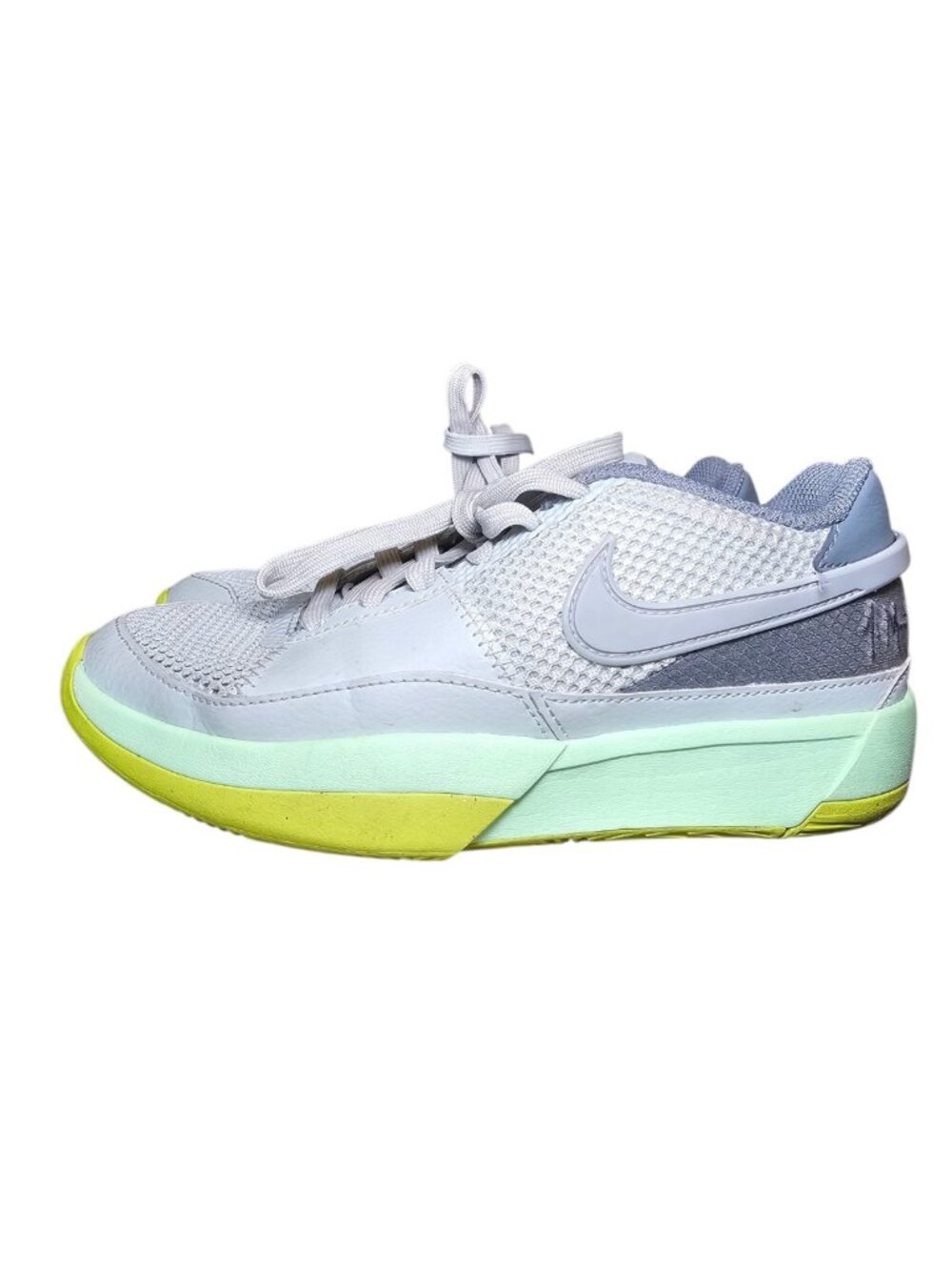 Nike JA 1 GS Kids Basketball Shoes Sneakers Sz 4 Light Silver/Cyber Grey